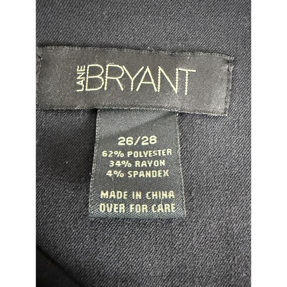 Lane Bryant Plus Size 26/28 Minimalist Snap Button Casual Top Black Long Sleeve - Picture 6 of 8